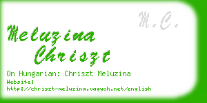 meluzina chriszt business card